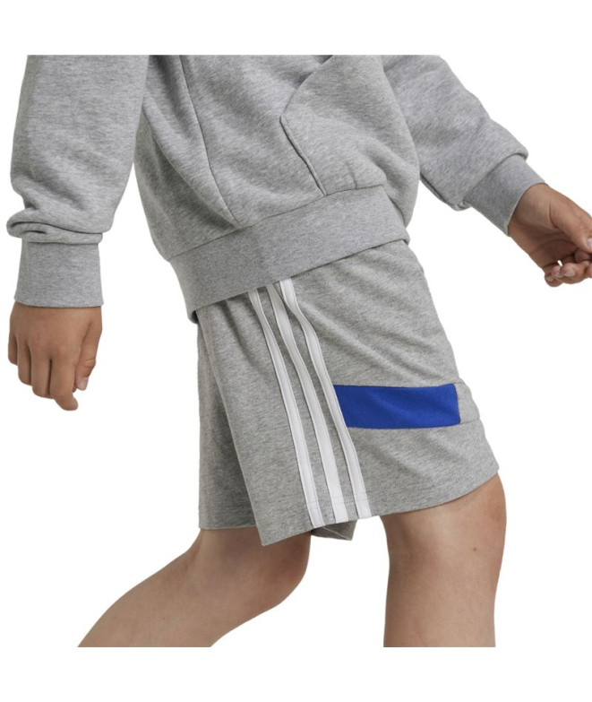Pantalon adidas Enfant Short Colorblock Gris