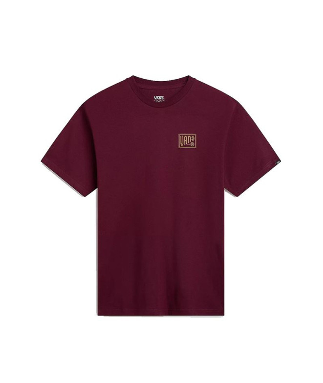 Camiseta Vans Bloomed 66 Ss Crew Garnet Homem