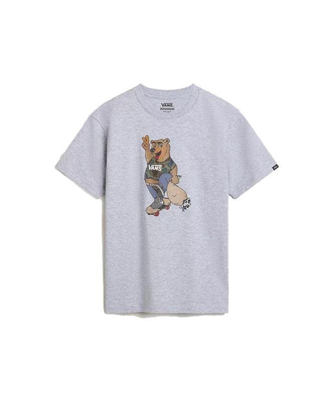 Camiseta Vans Peace Oso Crew Gris Niño