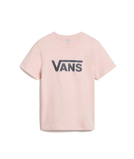 Camiseta Vans Drop V Ss Crew Rosa Mujer