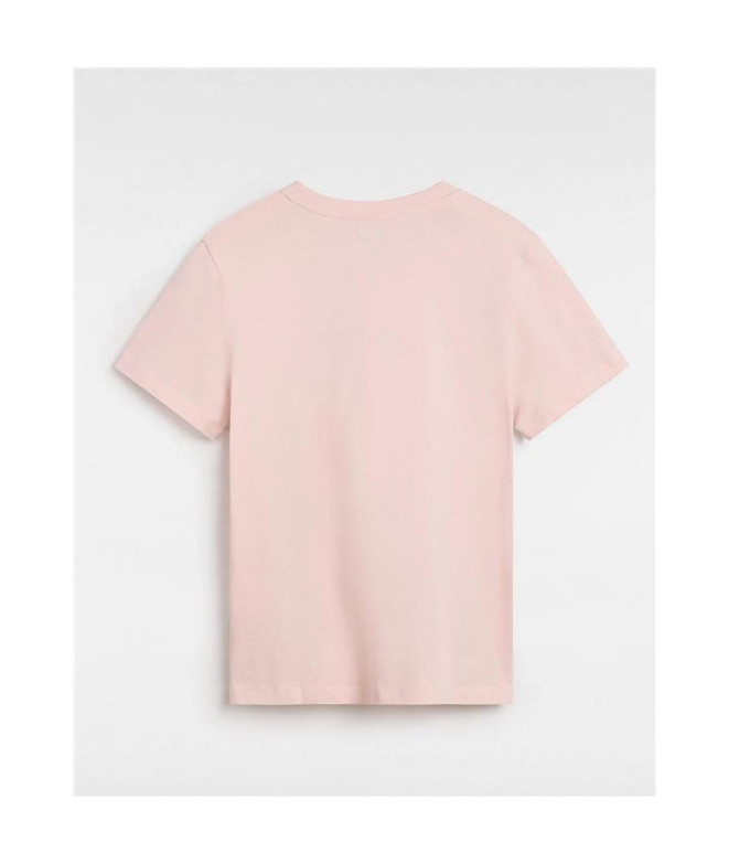 Camiseta Vans Drop V Ss Crew Rosa Mujer