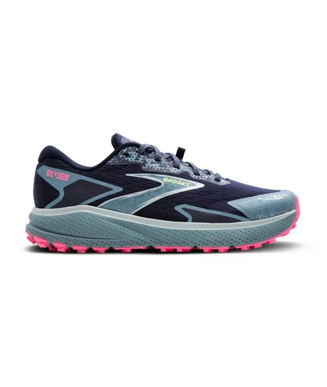 Zapatillas de Trail Brooks Divide 5 Azul/Rosa Mujer