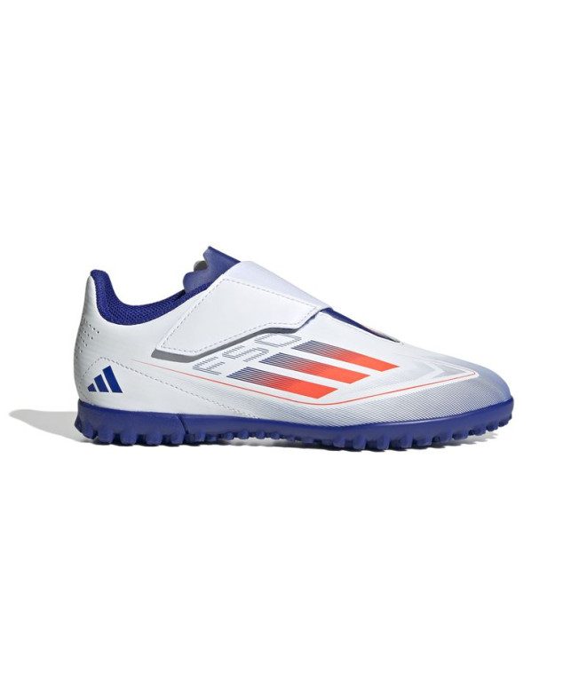 Futebol Infantil F adidas 50 Club Velcro Botas de Futebol Turf F50 Club Velcro Botas de Futebol Turf Branco