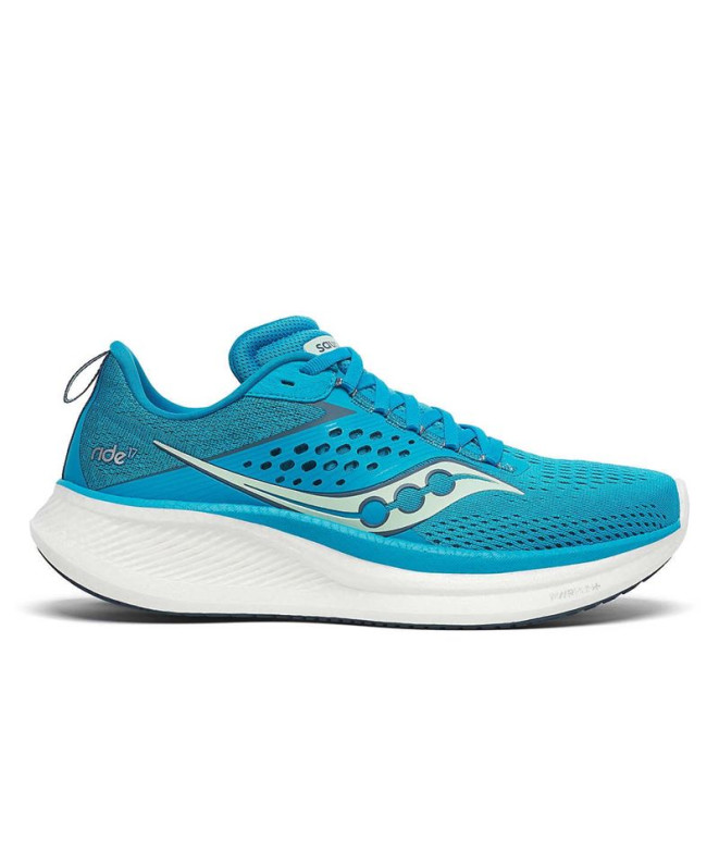 Chaussures Running Saucony Femme par Ride 17 Blue