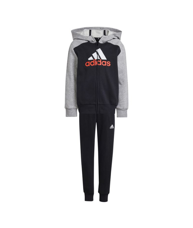 Chándal adidas Little Essentials Big Logo Fleece Infantil Gris