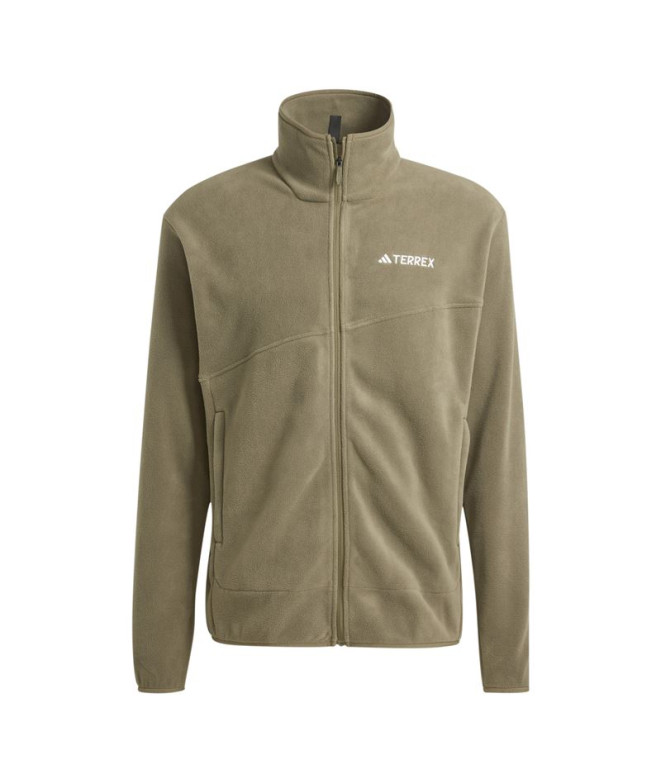 Polar de Montaña adidas Terrex Multi Full Zip Fleece Hombre Verde Oliva