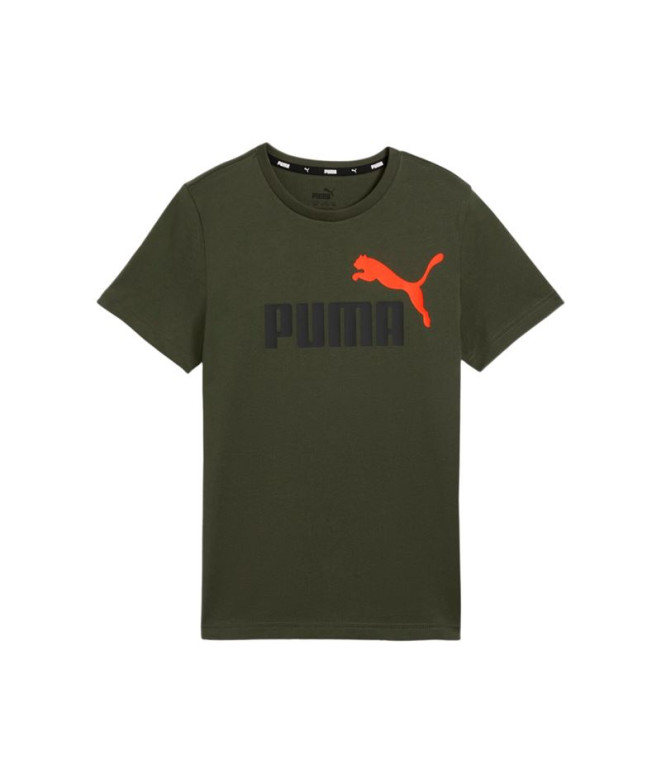 Camiseta Casual Puma Essentials + 2 Col Logo Niño