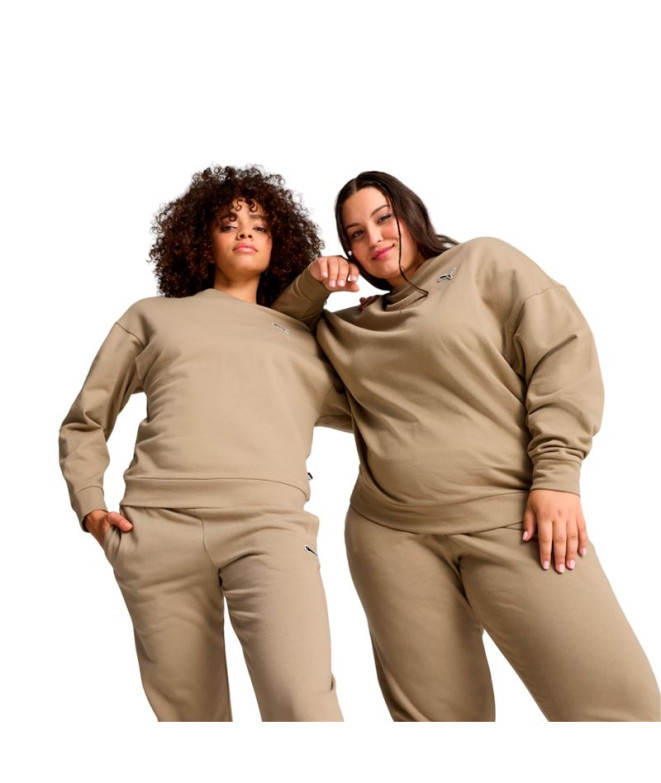 Sudadera Casual Puma Better Essentials Crew Fl Mujer