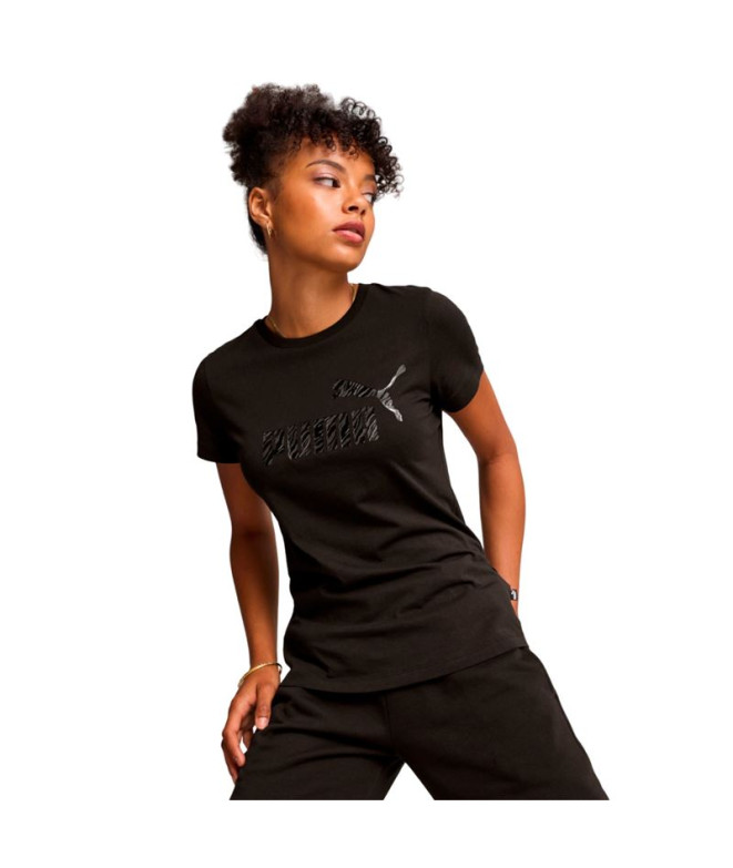 Camiseta Casual Puma Essentials + Animal Mujer