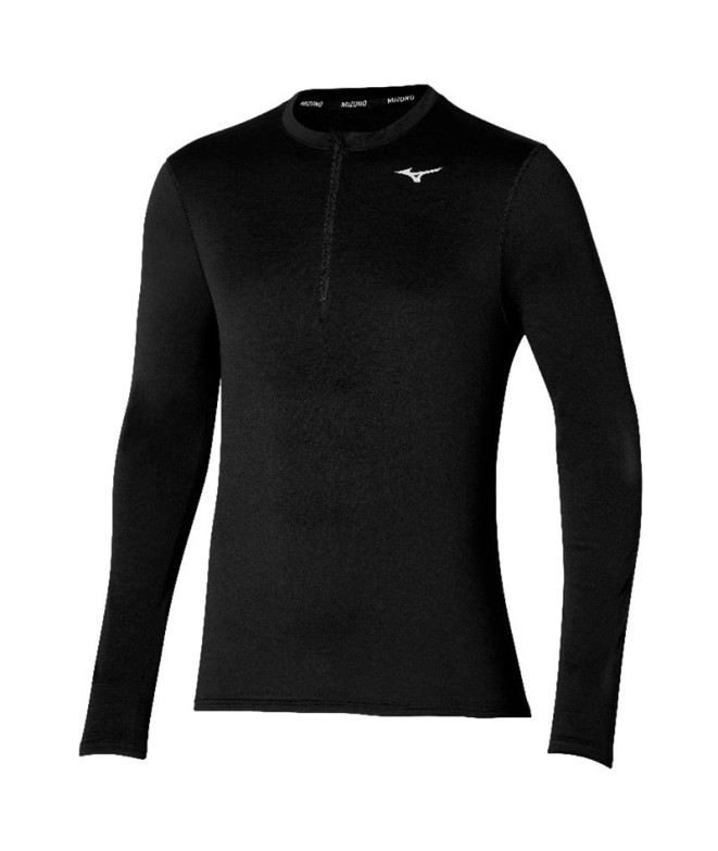 Camiseta Fitness Mizuno de Impulse core Half-Zip Preto Homem