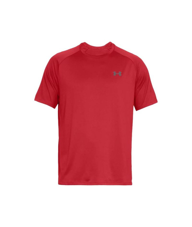 Camiseta Fitness Under Armour Homem da UA Tech 2.0 SS Vermelho