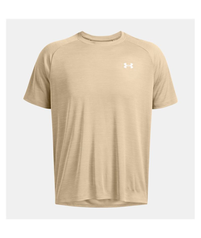 Camiseta de Fitness Under Armour Tech Textured SS Hombre Khaki