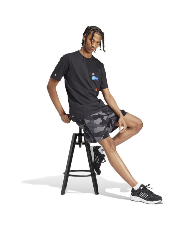 T-shirt adidas Homme Remoji Pocket Graphic Noir