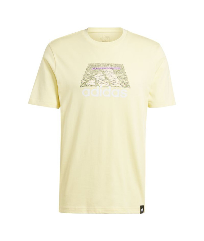 T-shirt adidas Homme Codes Bos Graphic Yellow