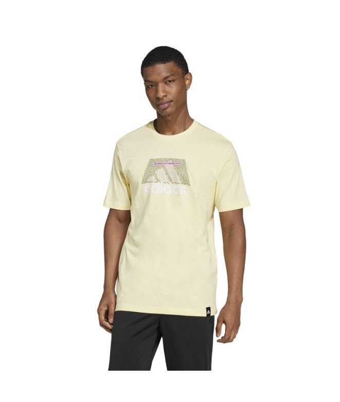 T-shirt adidas Homme Codes Bos Graphic Yellow