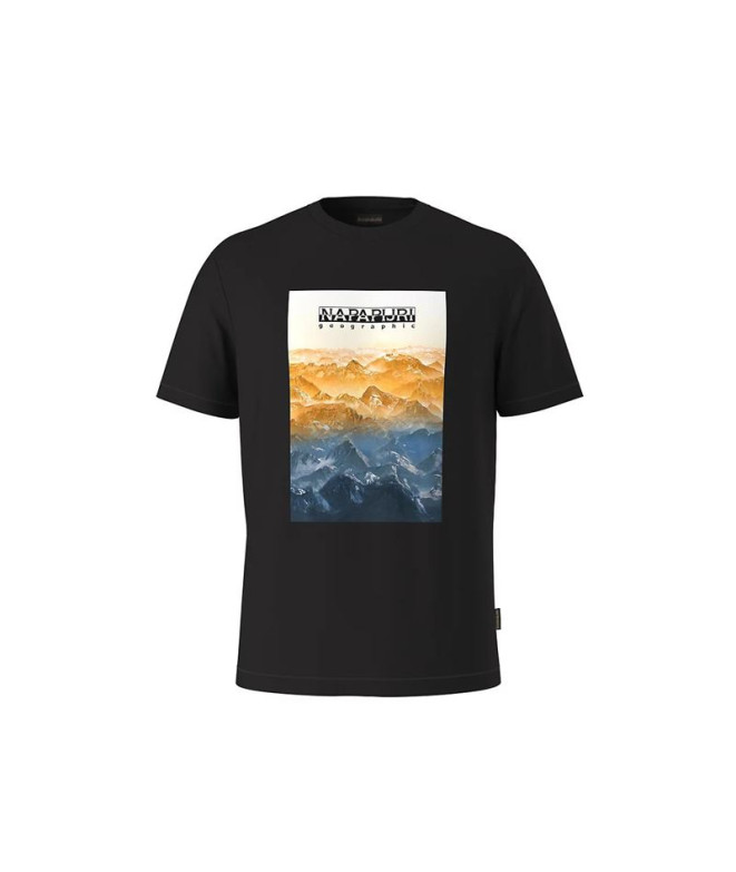 Camiseta Napapijiri S-Rollin Ss Negro Hombre