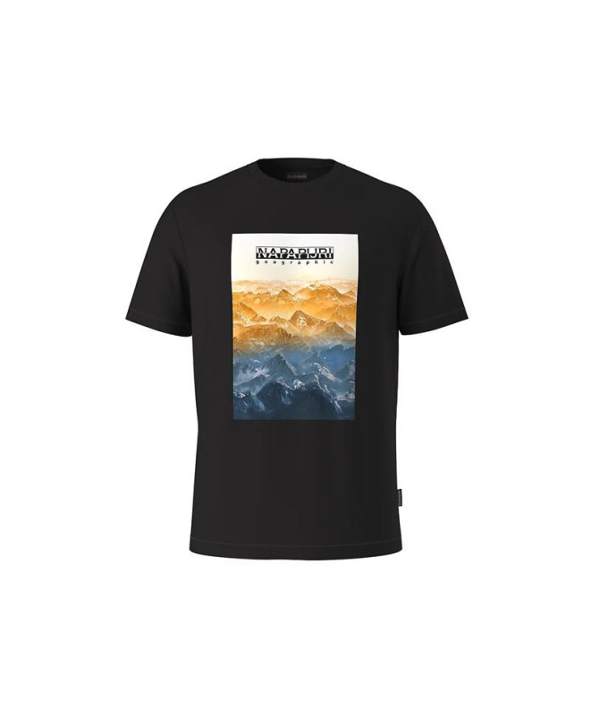 Camiseta Napapijiri S-Rollin Ss Preto Homem