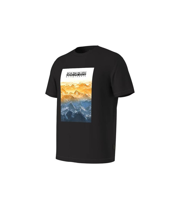 Camiseta Napapijiri S-Rollin Ss Negro Hombre