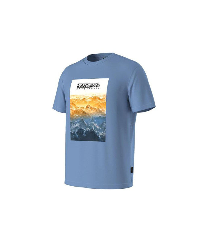 Camiseta Napapijiri S-Rollin Ss Azul Homem