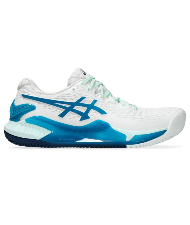 Chaussures Tennis Gel Femme by ASICS -Resolution 9 Clay White