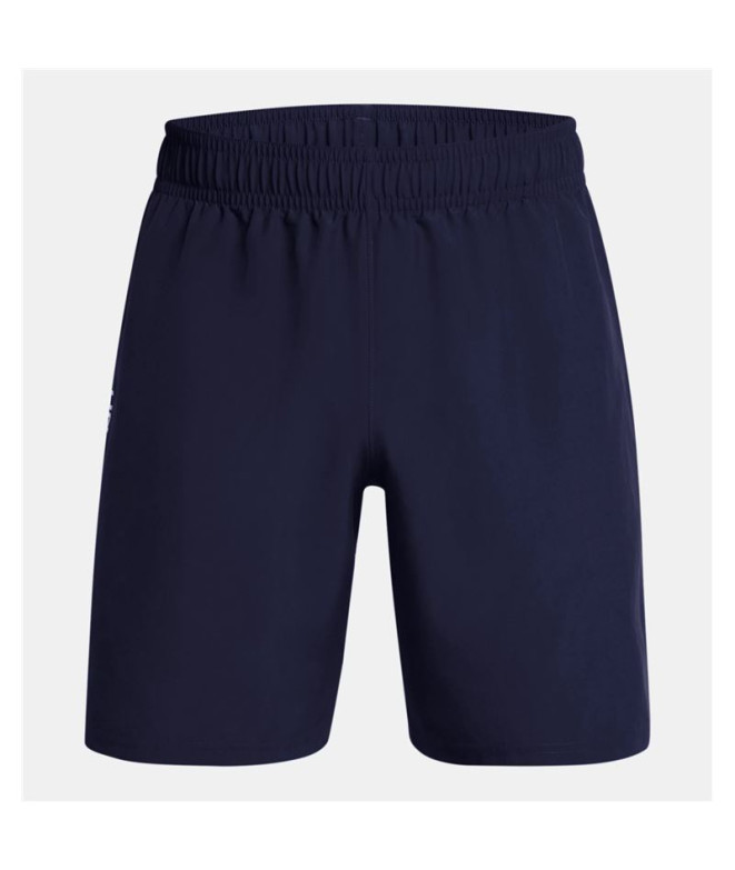 Calça Fitness Under Armour Homem from Calções com a marca da palavra em tecido Azul