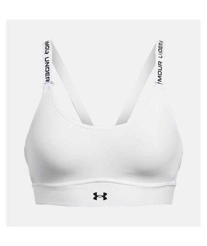 Sujetador Deportivo de Fitness Under Armour Infinity Mid 2.0 Mujer Blanco