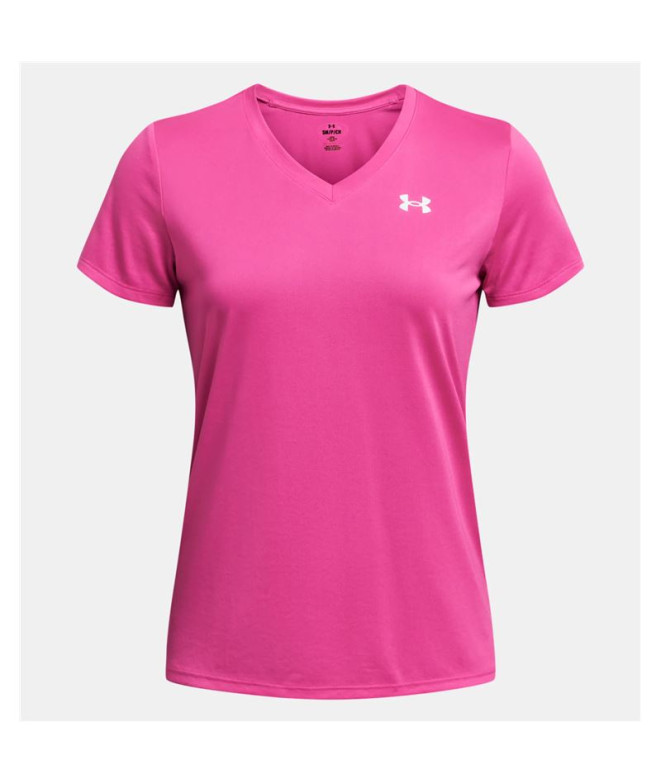 Camiseta Fitness Under Armour Mulher da Tech SSV- Rosa sólido