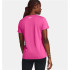 Camiseta Fitness Under Armour Mulher da Tech SSV- Rosa sólido