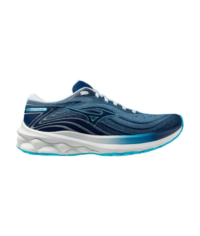 Chaussures Running Mizuno Femme de Wave Skyrise 5 Bleu Moyen