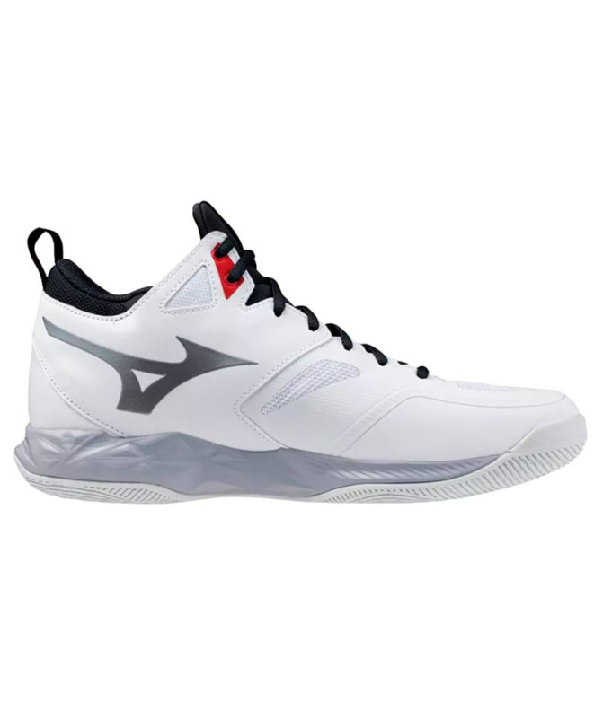 Chaussures Volley-ball Mizuno de Wave Dimension Mid White