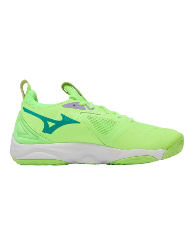 Chaussures Volley-ball Mizuno de Wave Momentum 3 Lime