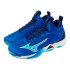 Chaussures Volley-ball Mizuno par Wave Momentum 3 Mid Blue