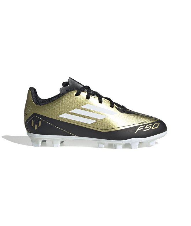 Botas de Fútbol adidas F50 Club Messi Infantil Oro/Blanco