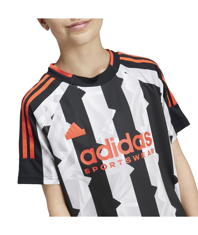 T-shirt adidas Enfant Tiro Noir/Blanc