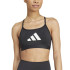 Sutiã esportivo Fitness adidas Mulher by Aeroreact Big Logo Graphic Preto