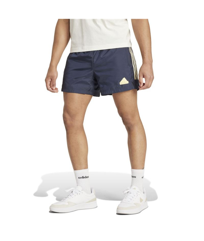 Calça adidas Homem Casa de Tiro Tecido Curto Azul