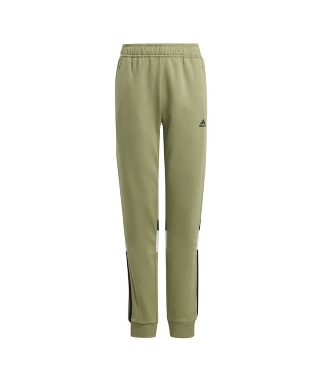 Calça adidas Infantil Tiberio 3-Stripes Colorblock Verde