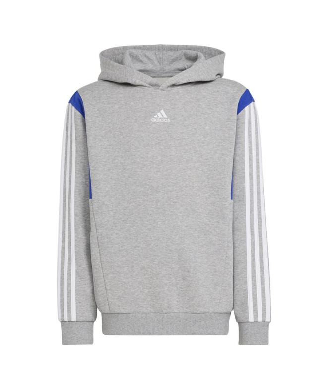 Moletom adidas Infantil Colorblock cinzento