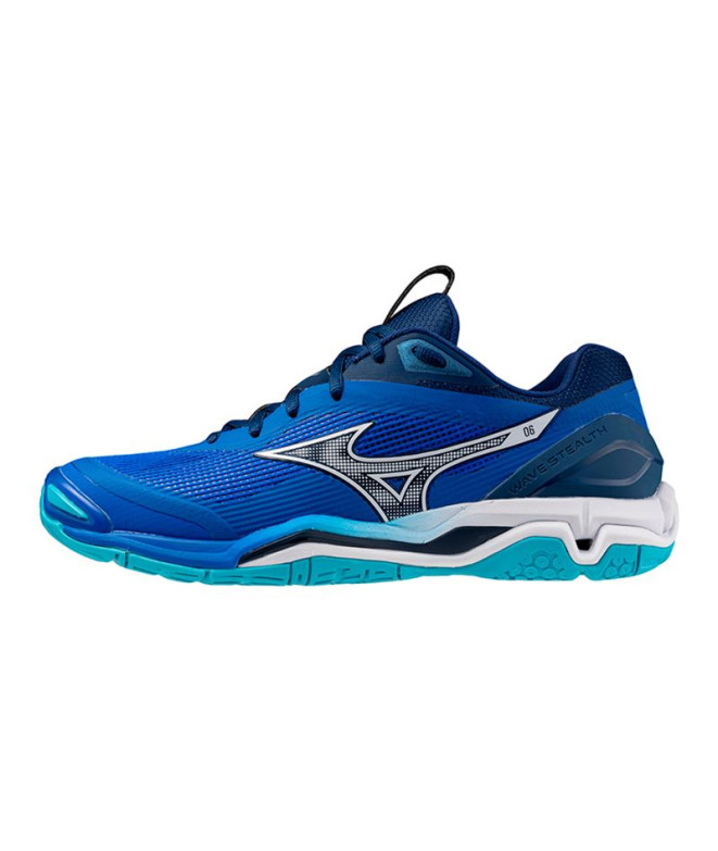 Chaussures Handball Mizuno de Wave Stealth 6 Bleu