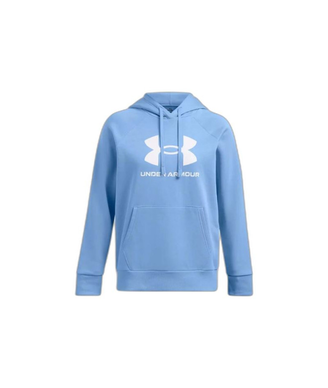 Moletom Fitness Under Armour Mulher por Rival Fleece Big Logo Blue