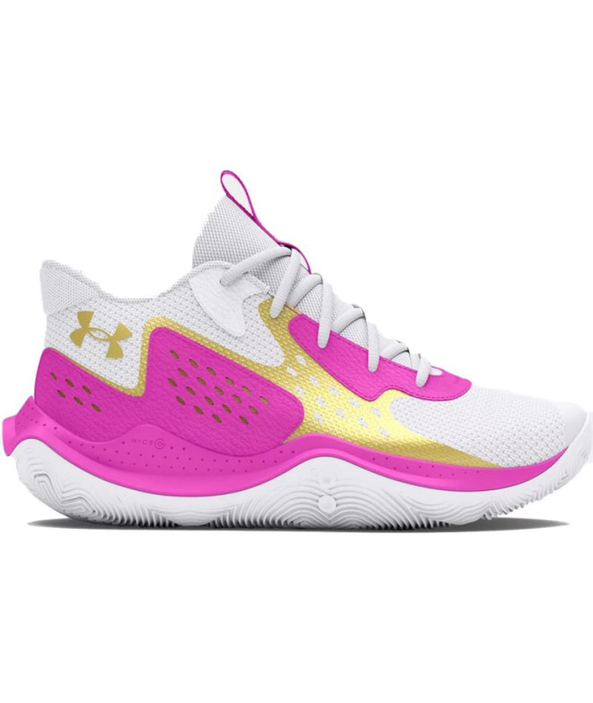 Chaussures Basket-ball Under Armour Enfant de Gs Jet '23 White