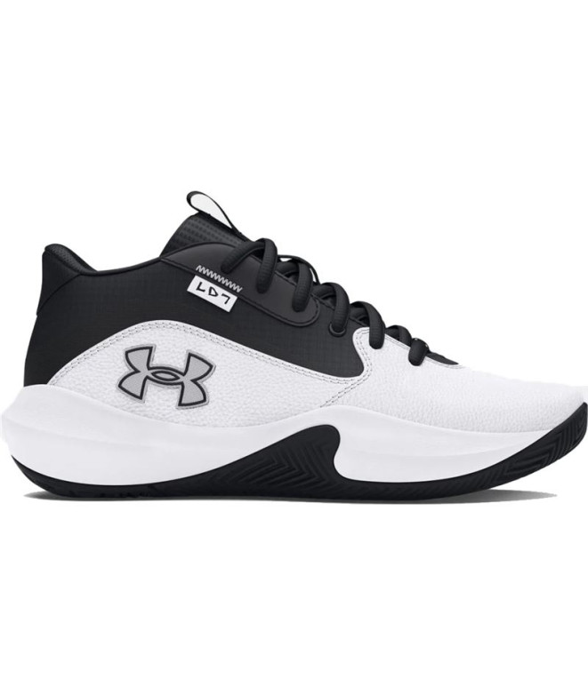 Zapatillas de Baloncesto Under Armour Lockdown 7 Infantil Blanco