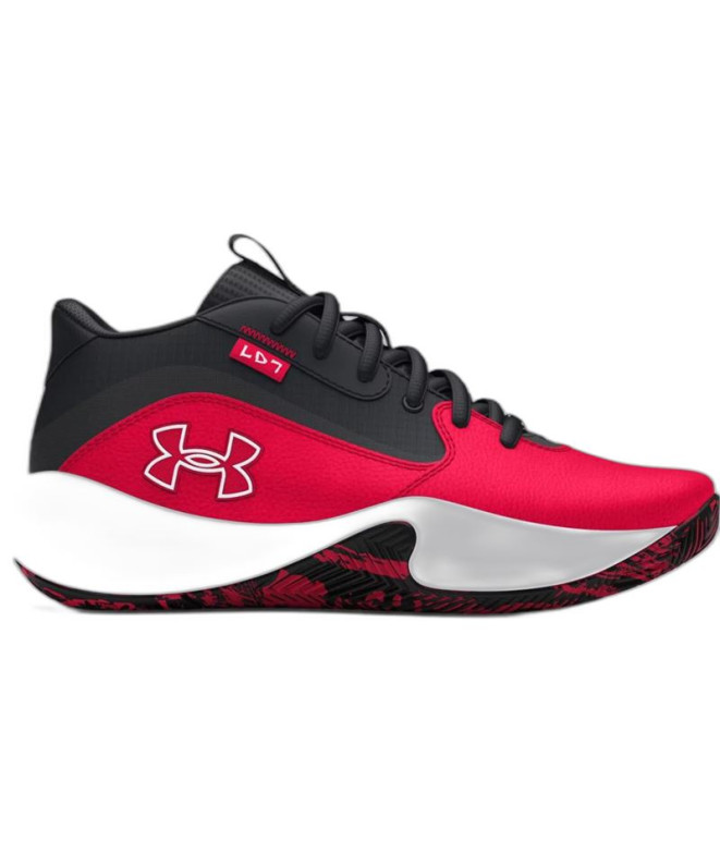 Zapatillas de Baloncesto Under Armour Lockdown 7 Infantil Rojo