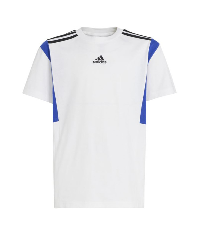 Camiseta adidas Infantil Colorblock branco