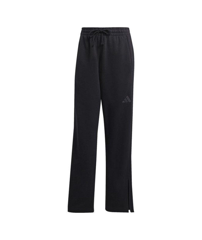 Pantalones adidas All Szn French Terry 3 Bandas Straight Leg Mujer Negro