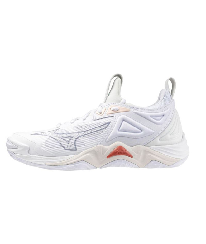 Zapatillas de Voleibol Mizuno Wave Momentum 3 Mujer Blanco