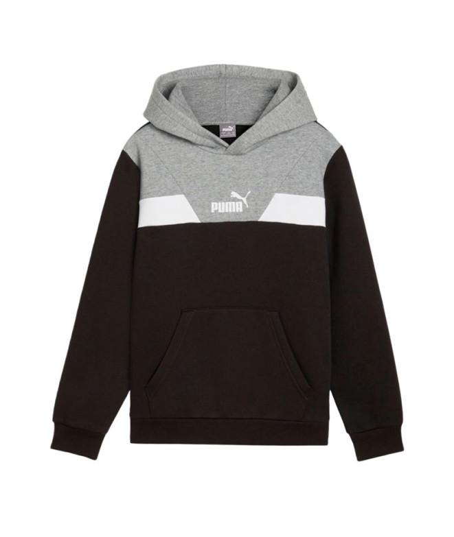 Sweat Enfant Puma Power Colorblock Hoodie Fl Black