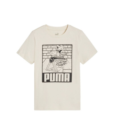 Camiseta Puma Essentials+ Mid 90S Graphic Niño Blanco Camiseta Puma Essentials+ Mid 90S Graphic Niño Blanco