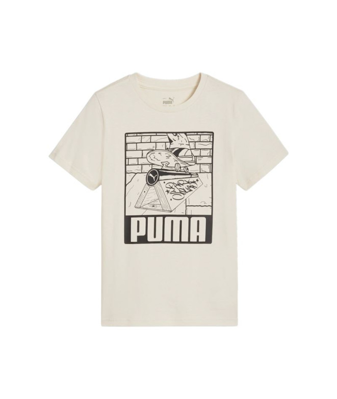 Camiseta Menino Puma Essentials+ Mid 90S Graphic Branco