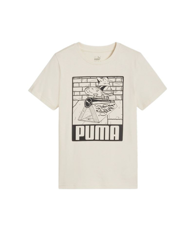 Camiseta Puma Essentials+ Mid 90S Graphic Niño Blanco